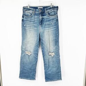 Whetherly James High Rise Straight Wide Leg Jeans